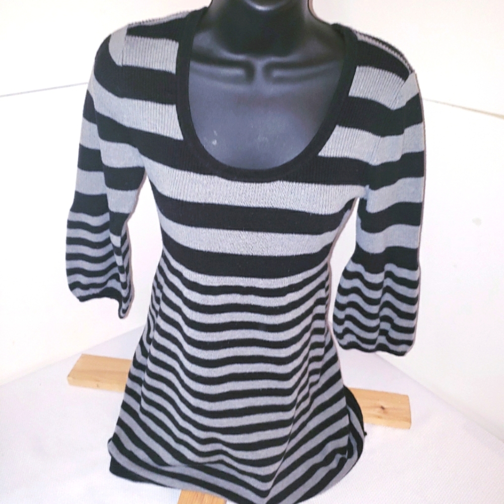 Piper and blue striped sweater dress